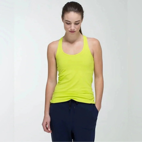 Lululemon Cool Racerback Tank Top-Size Sm
Color - Fluorescent Highlighter Yellow - Picture 1 of 10